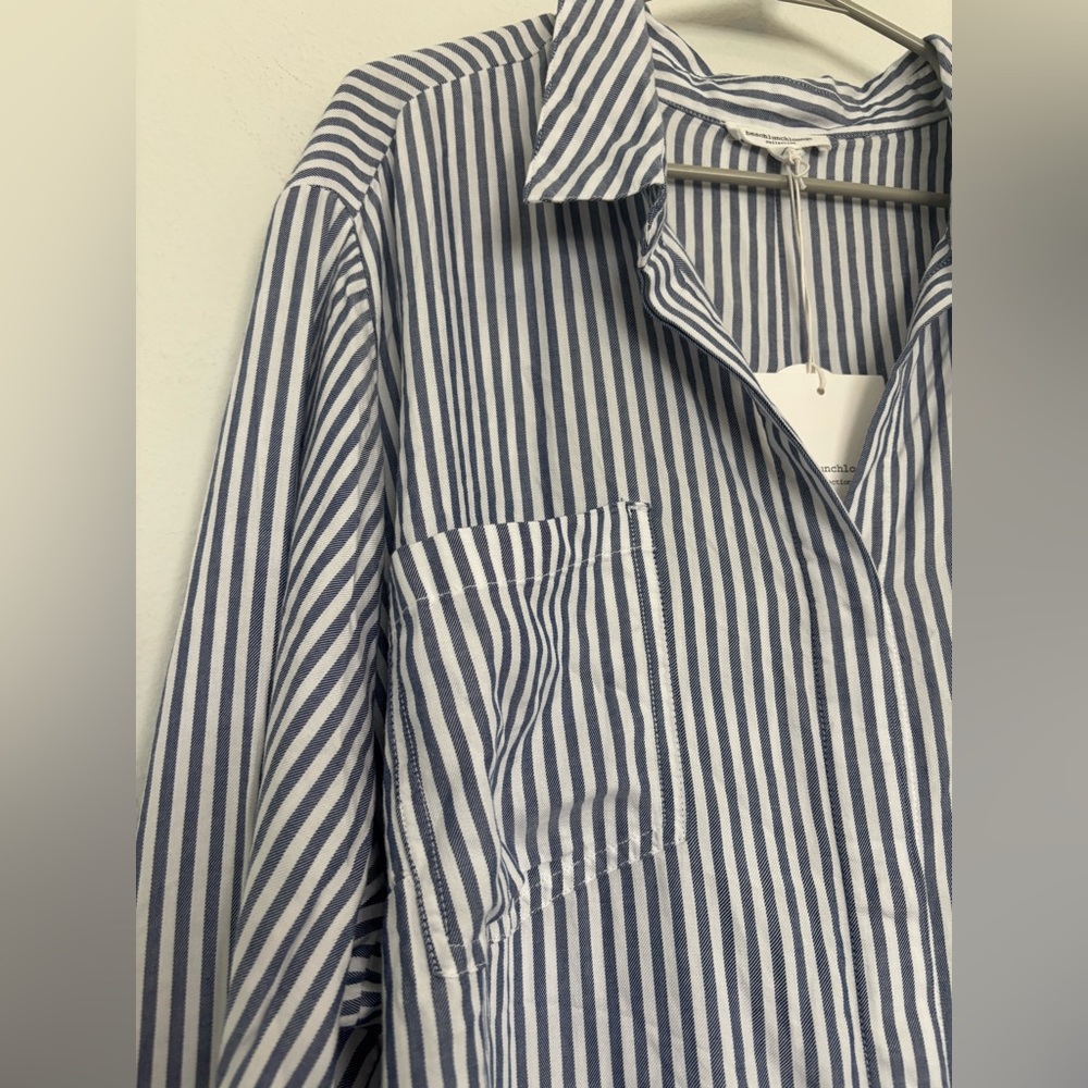 BEACH LUNCH LOUNGE NWT STRIPED BUTTON UP SHIRT SZ 3X - Picture 5 of 9